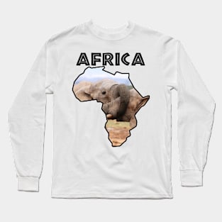 Africa Wildlife Continent Elephant Trunks Long Sleeve T-Shirt